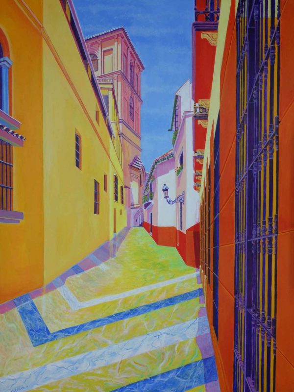 Calle Pedro de Toledo (Málaga). Year 2016. Acrylic on panel- 100 x 75 cm-39,4¨x 29,5¨