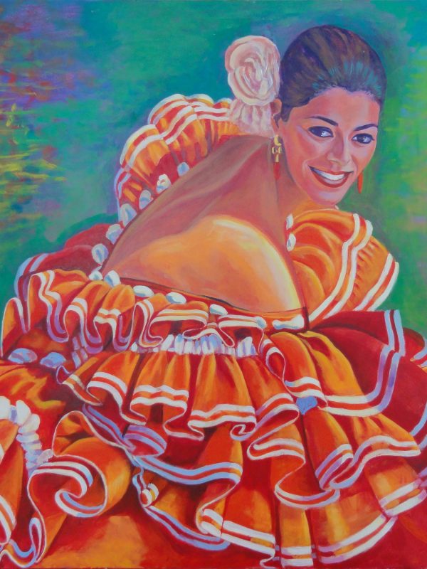 El nacimiento de la Venus flamenca. Year 2016. Acrylic on panel 60 x 80 cm- 24,6¨x 31,5¨